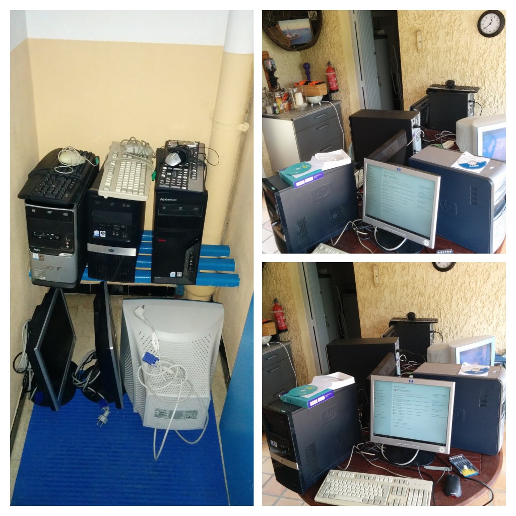 Matériel informatique envoyé à la mairie de Roquebillière le 24 octobre 2020.